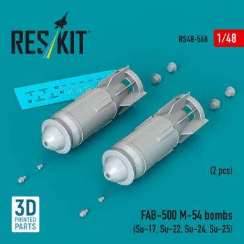  Reskit - FAB-500 M-54 bombs (2 pcs) (Su-17, Su-22, Su-24, Su-25) (3D Printed)
