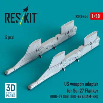   Reskit - US weapon adapter for Su-27 Flanker (2 pcs) (GBU-39 SDB, GBU-62 (JDAM-ER)) (3D Printed)