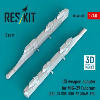   Reskit - US weapon adapter for MiG-29 Fulcrum (2 pcs) (GBU-39 SDB, GBU-62 (JDAM-ER)) (3D Printed)