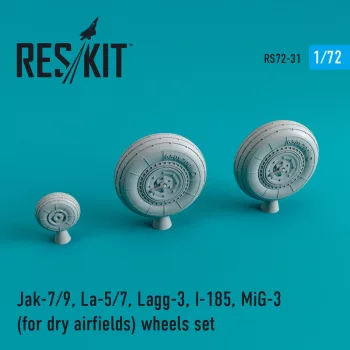   Reskit - Jak-7/9, La-5/7, Lagg-3, I-185, MiG-3 wheels set for dry airfields