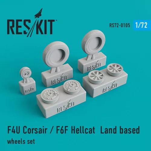 Reskit - F4U Corsair/F6F Hellcat Land based wheels set
