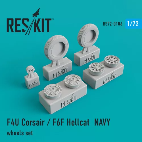 Reskit - F4U Corsair/F6F Hellcat NAVY wheels set