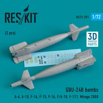   Reskit - GBU-24B bombs (2 pcs) (A-6, A-10, F-14, F-15, F-16, F/A-18, F-111, Mirage 2000) (3D Printed)