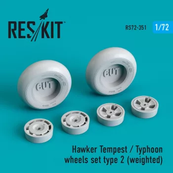 Reskit - Hawker Tempest/Typhoon wheels set type 2 (weighted)