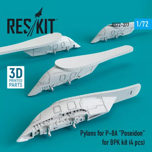 Reskit - Pylons for P-8A Poseidon for BPK kit (4 pcs) (3D Printed)