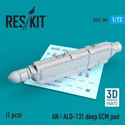 Reskit - AN / ALQ-131 deep ECM pod (3D Printed) (A-7, A-10, F-4, F-16, F-111, C-130)
