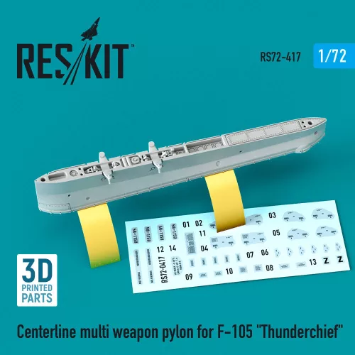 Reskit - Centerline multi weapon pylon for F-105 Thunderchief (3D Printed)
