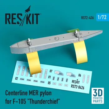   Reskit - Centerline MER pylon for F-105 Thunderchief (3D Printed)