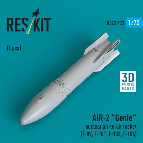 Reskit - AIR-2 Genie nuclear air-to-air rocket (1 pcs) (F-89 F-101 F-102 F-106) (3D Printed)