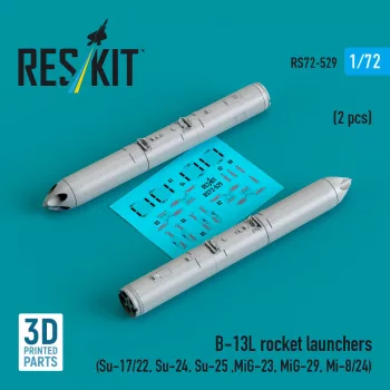   Reskit - B-13L rocket launchers (2 pcs) (Su-17/22, Su-24, Su-25 ,MiG-27, MiG-29) (3D Printed)