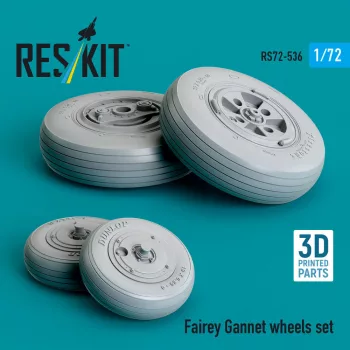 Reskit - Fairey Gannet wheels set (3D Printed)