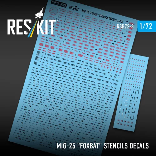 Reskit - MiG-25 Foxbat Stencils Decals