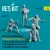 Reskit - Green jersey (Modern) (Left position from the aircraft) Catapult and Arresting Gear Crews, Air Wing Maintenance Personnel, Air Wing Quality Control Personnel (4 pcs) (3D Printed)