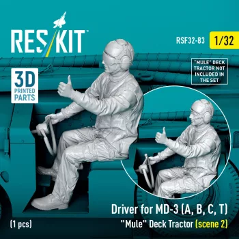   Reskit - Driver for MD-3 (A, B, C, T) Mule Deck Tractor (scene 2) (1 pcs) (3D Printed)
