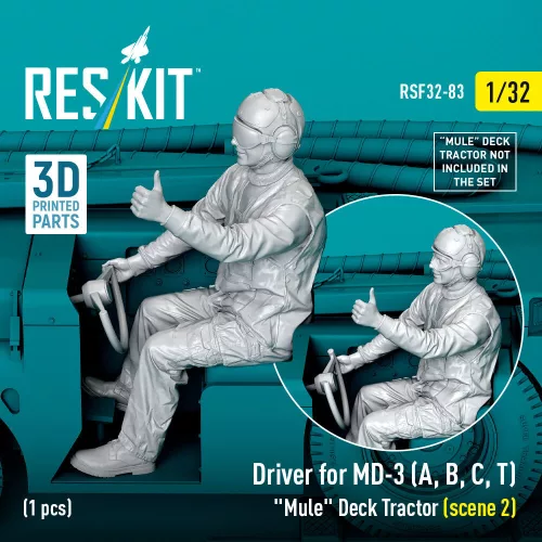 Reskit - Driver for MD-3 (A, B, C, T) Mule Deck Tractor (scene 2) (1 pcs) (3D Printed)