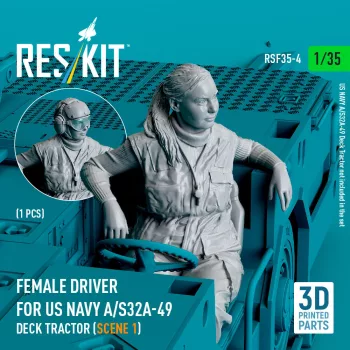   Reskit - Female driver for US NAVY A/S32A-49 Deck Tractor (scene 1) (1 pcs) (3D Printed)