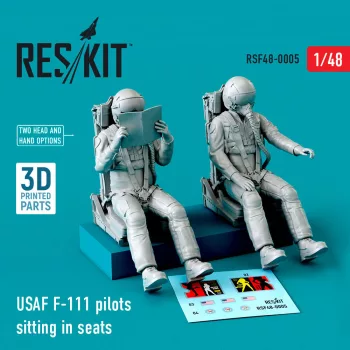   Reskit - USAF F-111 pilots sitting in seats (2 pcs) (3D Printed)