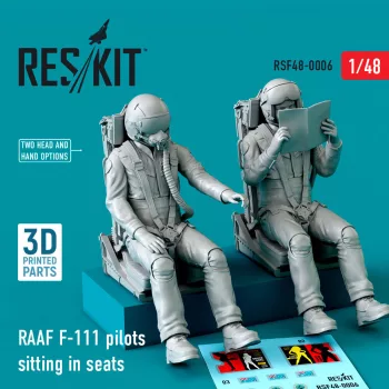   Reskit - RAAF F-111 pilots sitting in seats (2 pcs) (3D Printed)