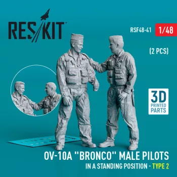  Reskit - OV-10A Bronco male pilots (in a standing position - type 2) (2 pcs) (3D Printed)