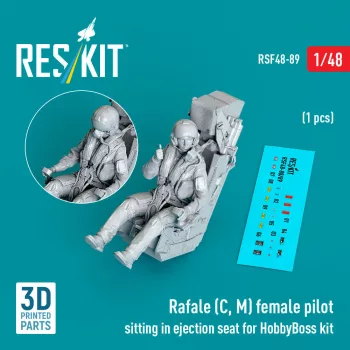   Reskit - Rafale (C, M) female pilot sitting in ejection seat for HobbyBoss kit (1 pcs) (3D Printed)