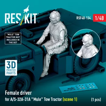   Reskit - Female driver for A/S-32A-31A Mule Tow Tractor (scene 2) (1 pcs) (3D Printed)