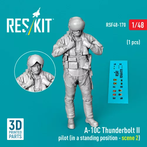 Reskit - A-10C Thunderbolt II pilot (in a standing position - scene 2) (1 pcs) (3D Printed)