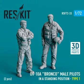   Reskit - OV-10A Bronco male pilots (in a standing position - type 1) (2 pcs) (3D Printed)