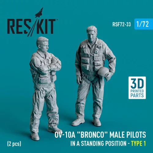 Reskit - OV-10A Bronco male pilots (in a standing position - type 1) (2 pcs) (3D Printed)
