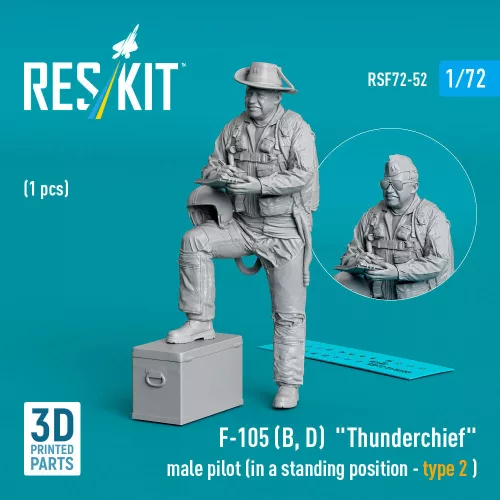 Reskit - F-105 (D,F,G) Thunderchief male pilot (in a standing position - type 2) (1 pcs) (3D Printed)