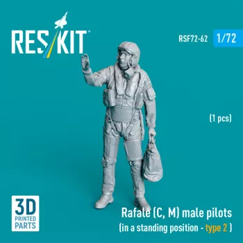   Reskit - Rafale (C, M) male pilot (in a standing position - type 2) (1 pcs) (3D Printed)
