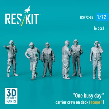   Reskit - One busy day carrier crew on deck (scene 1) (6 pcs) (3D Printed)