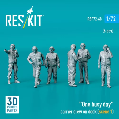 Reskit - One busy day carrier crew on deck (scene 1) (6 pcs) (3D Printed)