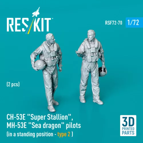 Reskit - CH-53E Super Stallion, MH-53E Sea dragon pilots (in a standing position - type 2) (2 pcs) (3D Printed)