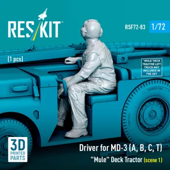   Reskit - Driver for MD-3 (A, B, C, T) Mule Deck Tractor (scene 1) (1 pcs) (3D Printed)