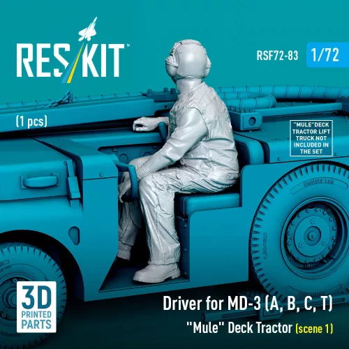 Reskit - Driver for MD-3 (A, B, C, T) Mule Deck Tractor (scene 1) (1 pcs) (3D Printed)