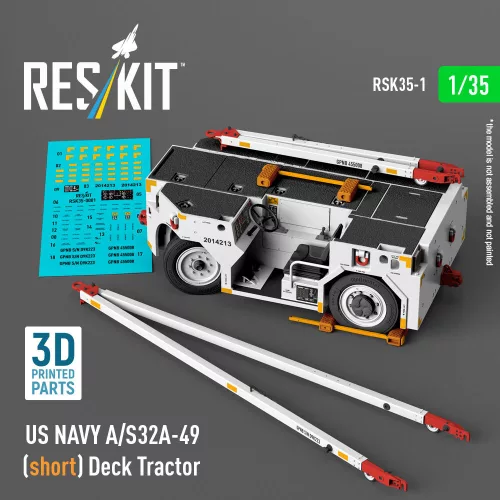 Reskit - US NAVY A/S32A-49 (short) Deck Tractor (3D Printed model kit)