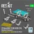 Reskit - US NAVY MHU-191/M (AERO 21A) Munitions Transporter (with adapters for bombs) (Carrier Fleet) (3D Printed model kit)