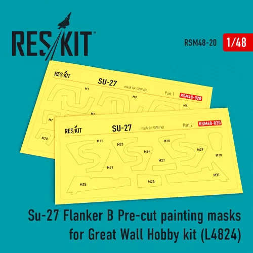 Reskit - Su-27 Pre-cut painting masks for GWH L4824 kit