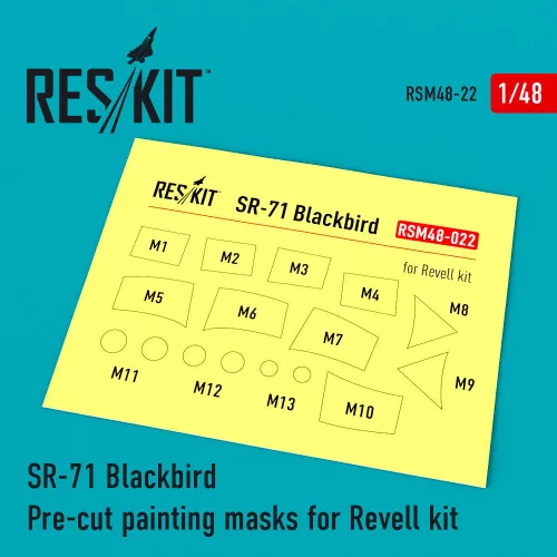 Reskit - SR-71 Blackbird Pre-cut painting masks for Revell kit