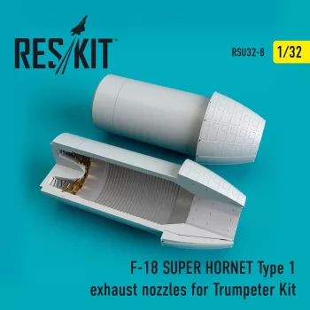   Reskit - F/A-18 "Super Hornet"/EA-18G "Growler" type 1 exhaust nozzles for Trumpeter kit (1/32)