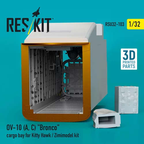 Reskit - OV-10 (A,C) Bronco cargo bay for Kitty Hawk / Zimimodel kit (3D Printed)