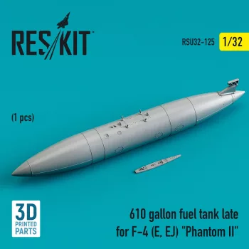   Reskit - 610 gallon fuel tank late for F-4 (E EJ) Phantom II (1 pcs) (3D Printed)