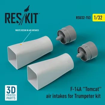  Reskit - F-14A Tomcat air intakes for Trumpeter kit (3D Printed)