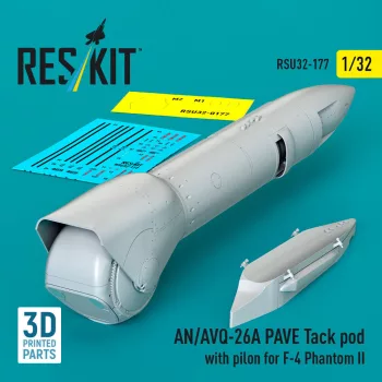   Reskit - AN/AVQ-26A PAVE Tack pod with pilon for F-4 Phantom II (3D Printed)