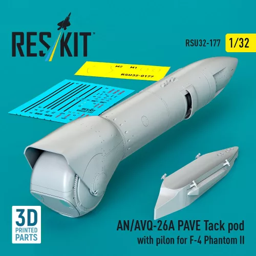 Reskit - AN/AVQ-26A PAVE Tack pod with pilon for F-4 Phantom II (3D Printed)