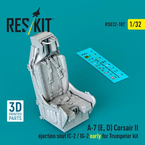 Reskit - A-7 (E D) Corsair II ejection seat IC-2 / IG-2 early for Trumpeter kit (3D Printed)