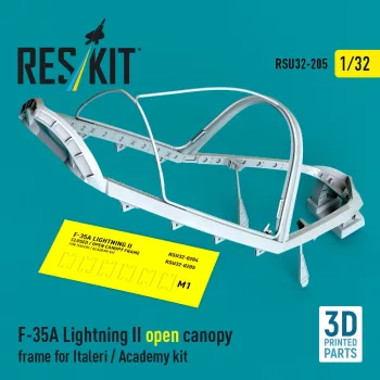   Reskit - F-35A Lightning II open canopy frame for Italeri / Academy kit (3D Printed)