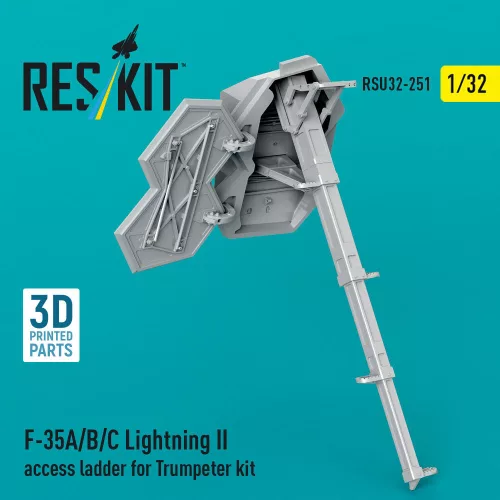 Reskit - F-35A/B/C Lightning II access ladder for Trumpeter kit (3D Printed)
