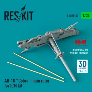   Reskit - AH-1G "Cobra" main rotor for ICM kit (3D Printed) (1/35)