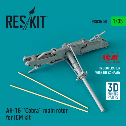 Reskit - AH-1G "Cobra" main rotor for ICM kit (3D Printed) (1/35)